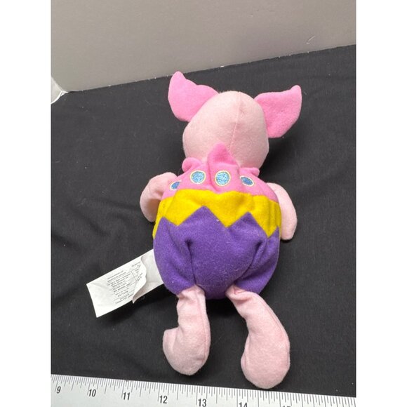 Disney Easter Egg Piglet Plush Toy 8" Pink Purple Yellow Soft Stuffed Animal Gif - Picture 2 of 5